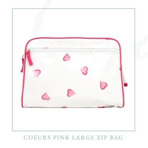 NWT Porthault Large Zip Cosmetic Bag